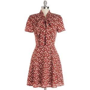 ModCloth | Vintage Style Apple Tie-Neck Dress Plus